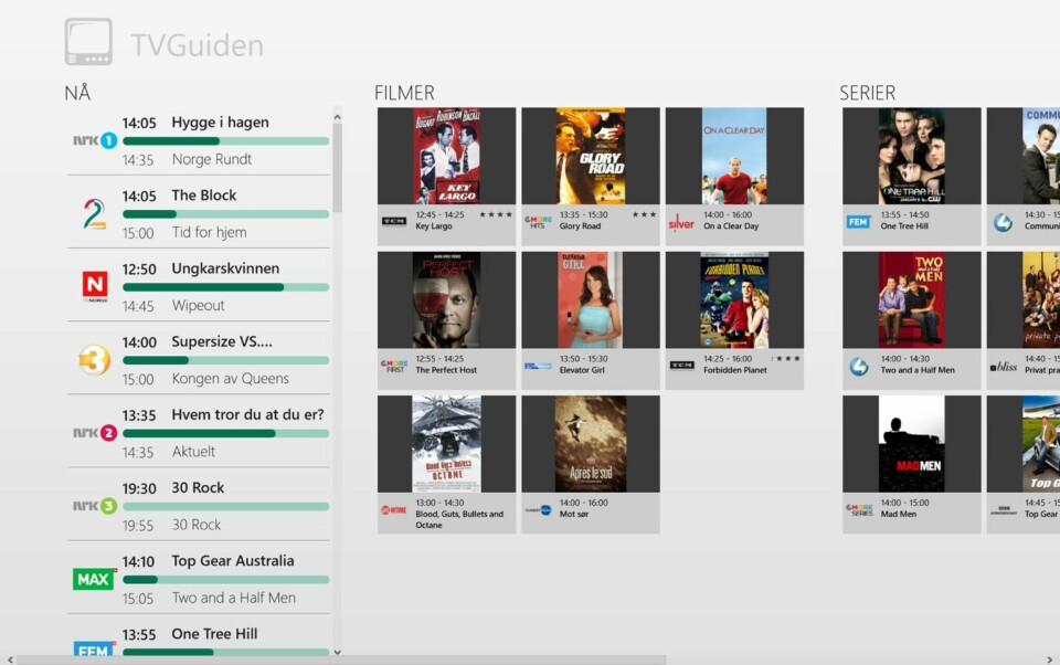 TV-GUIDE: TVGuiden gir rask oversikt over hva som går på TV akkurat nå.