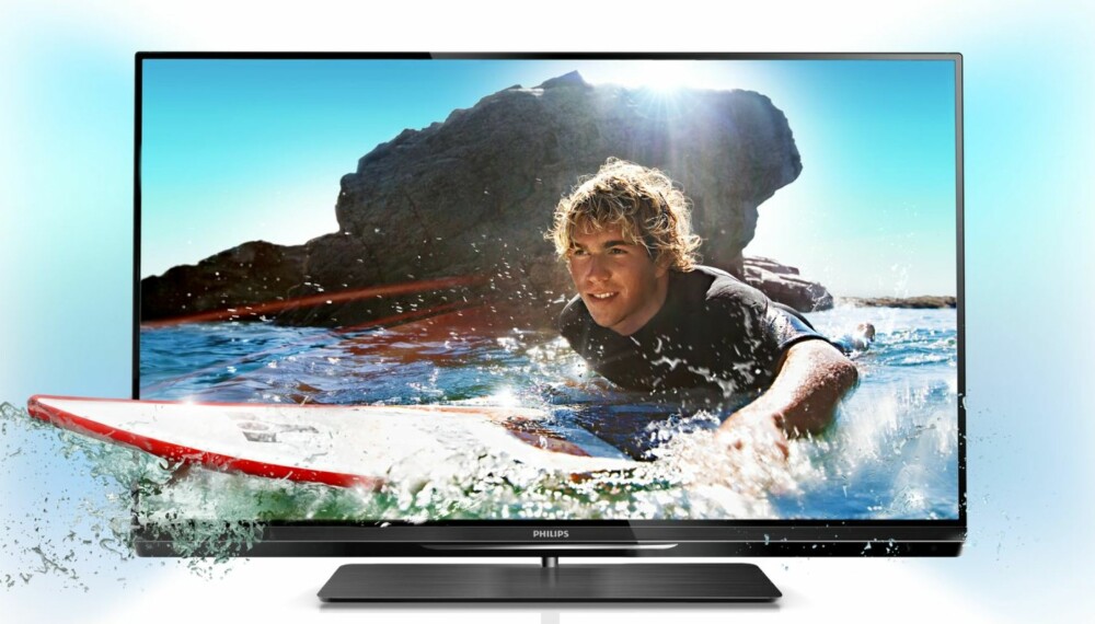 AMBILIGHT: En egenskap du kun får på Philips sine TV-er er Ambilight. Da lyser veggen bak TV-en opp i samme farger som du har på skjermen.