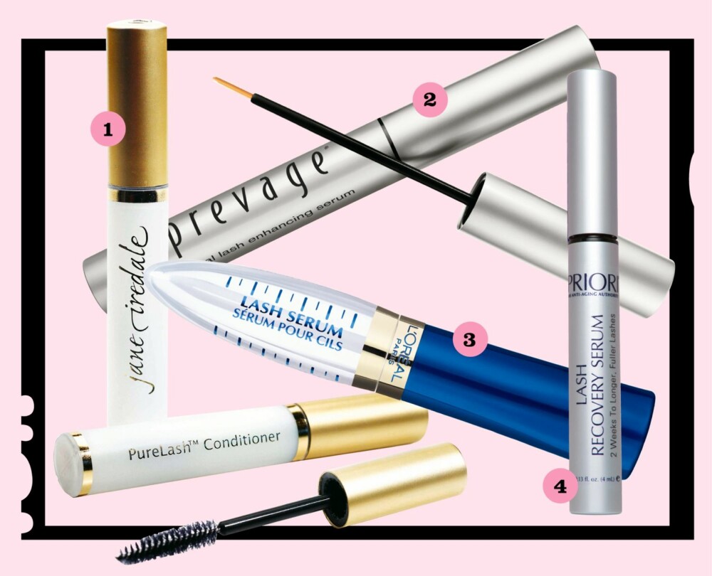 LENGRE OG TYKKERE VIPPER: 1. Purelash Extender & Conditioner fra Jane Iredale kan brukes under maskaraen for å pleie og styrke vippene. Da vil dessuten vippene se lengre og tykkere ut. 2. Prevage clinical lash enhancing serum fra Elizabeth Arden, kr 950. 3. Lash serum fra L'Oréal Paris, kr 175. 4. Lash recovery serum fra Priori, kr 900. LENGRE OG TYKKERE VIPPER: 1. Purelash Extender & Conditioner fra Jane Iredale kan brukes under maskaraen for å pleie og styrke vippene. Da vil dessuten vippene se lengre og tykkere ut. 2. Prevage clinical lash enhancing serum fra Elizabeth Arden, kr 950. 3. Lash serum fra L'Oréal Paris, kr 175. 4. Lash recovery serum fra Priori, kr 900.