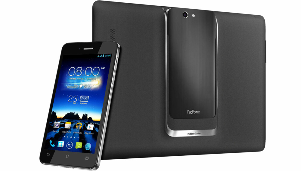MOBIL OG BRETT: Asus PadFone Infinity er en mobil som kan bli til et nettbrett.