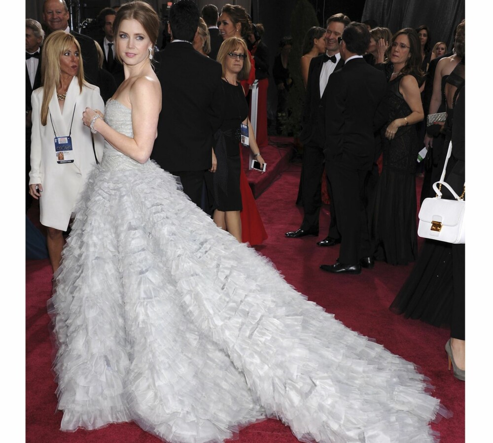FAVORITT: Det var umulig å ikke legge merke til Amy Adams, som stile i en drøm av en kjole fra Oscar de la Renta.