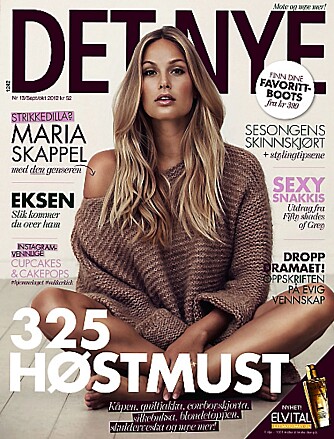 SKAPPELGENSEREN: Maria Skappel kun iført den famøse Skappel-genseren på Det Nyes cover i september i fjor.