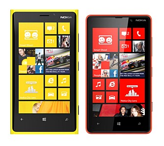4G-TELEFONER: Nokia har to mobiler som støtter 4G ute nå. Lumia 920 og 820.
