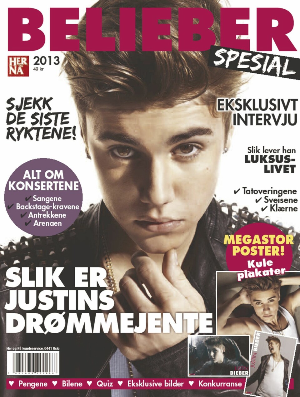 SNAKKER UT: I denne Bieber-spesialen fra Her og Nå finner du alt du trenger å vite om Justin. Det er også eksklusivt intervju med superstjernen.