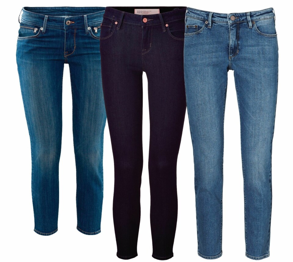 CROPPED: Fra venstre: H&M, kr 299. Marc by Marc Jacobs, kr 1295. InWear, kr 899.