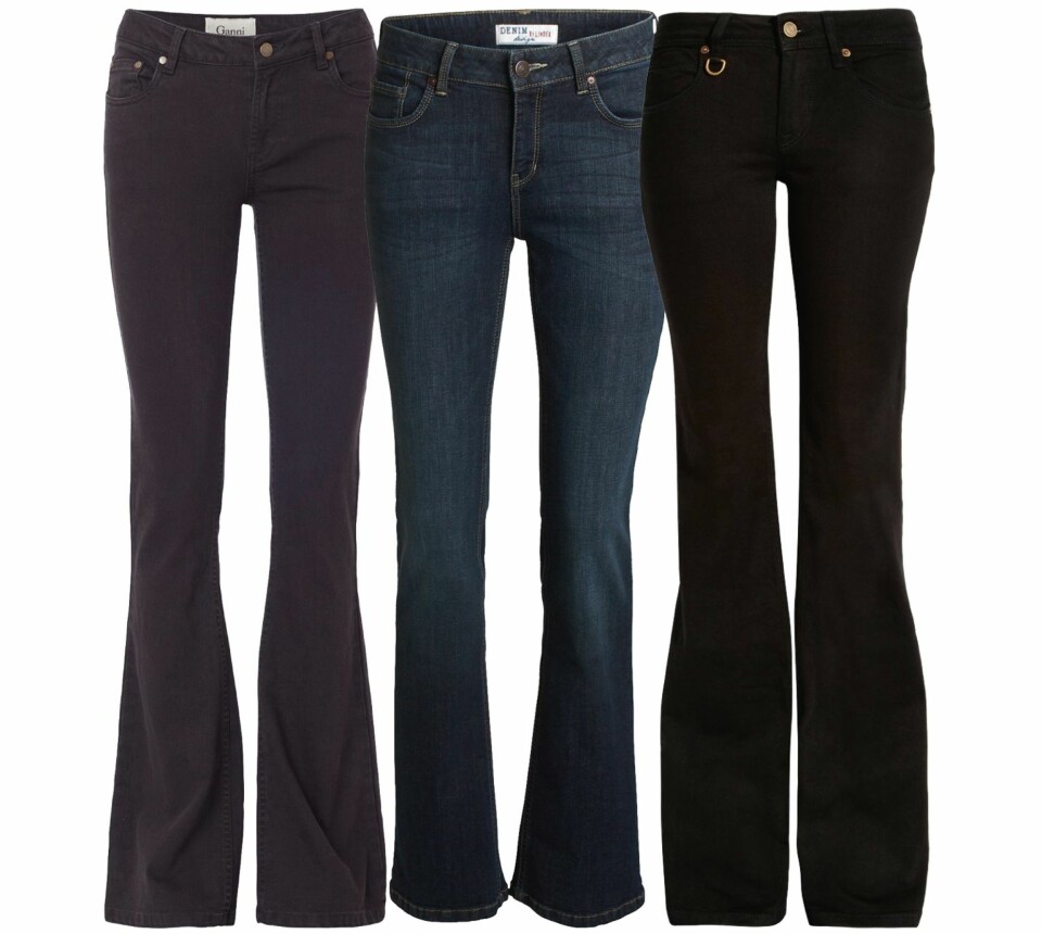 SLENG: Fra venstre: Ganni, kr 999. Lindex, kr 399. Burberry Brit, kr 1520.