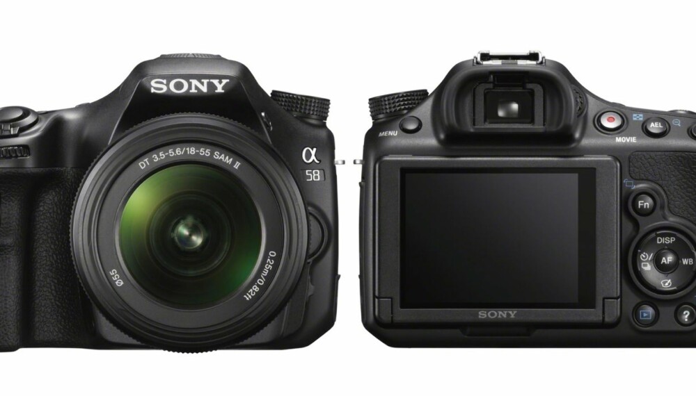 BILLIG: Sony Alpha 58 er et billig speilreflekskamera med Sonys SLT-teknologi.