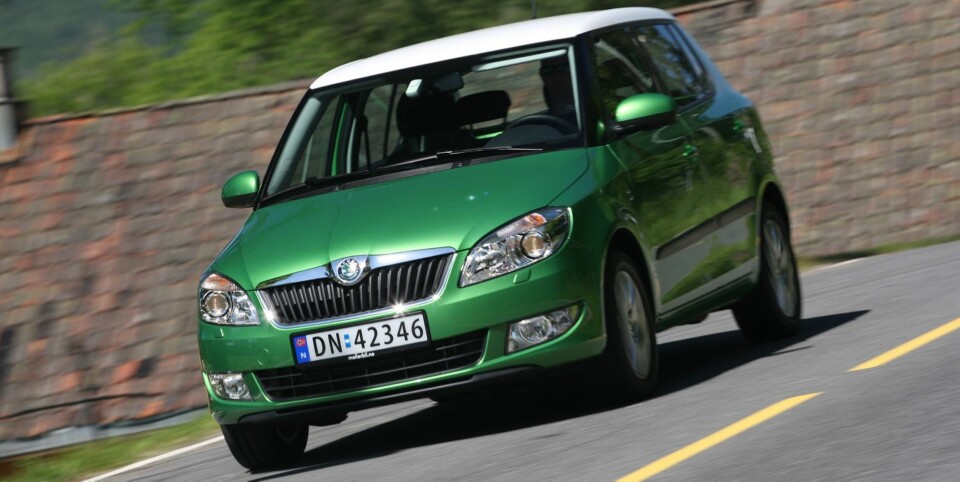 GOD PLASS: Skoda Fabia. FOTO: Egil Nordlien, HM Foto