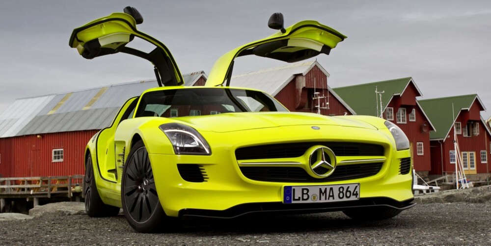 FORGJENGEREN: Konseptet Mercedes SLS AMG E-Cell ble prøvekjørt i Norge. FOTO: Daimler AG