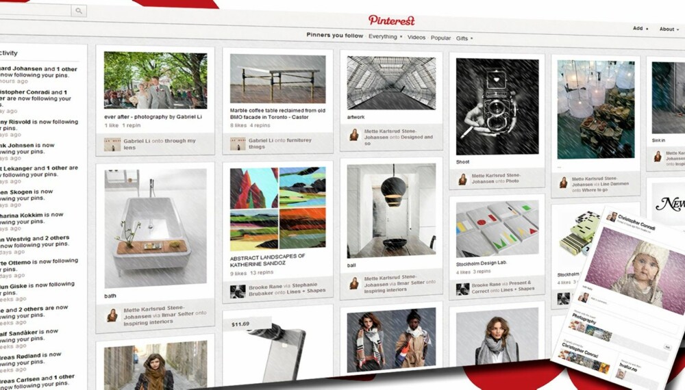 DIGITAL SCRAPBOOK: Pinterest er som en digital utklippsbok du deler med tusenvis av andre - basert på interesser og temaer.