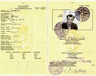 Dette passet fikk Lyder utstedt i 1942 i Stockholm da han var på vei fra Norge til England for å tjeneste-gjøre som agent i SIS.