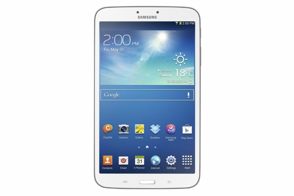 GALAXY TAB3 8.0: For alle som synes 7 tommer er for lite og 10.1 tommer for stort, så kan den mellomste Galaxy Tab3 på 8 tommer være noe for deg.