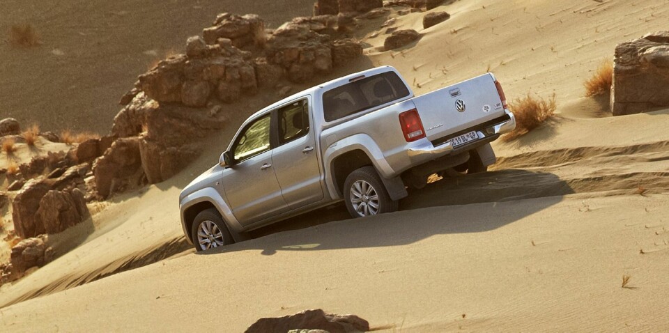 SANDKASSE: Sand i maskineriet, men grei skuring for Amarok.