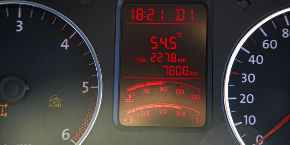 GANSKE HETT: 54,5 grader.