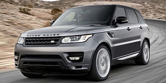 SPORTSLIG: Range Rover Sport er raskere og kvikkere enn flaggskipet Range Rover. Den er inntil 420 kg lettere enn forgjengeren, og det bidrar til lavere pris. FOTO: Land Rover
