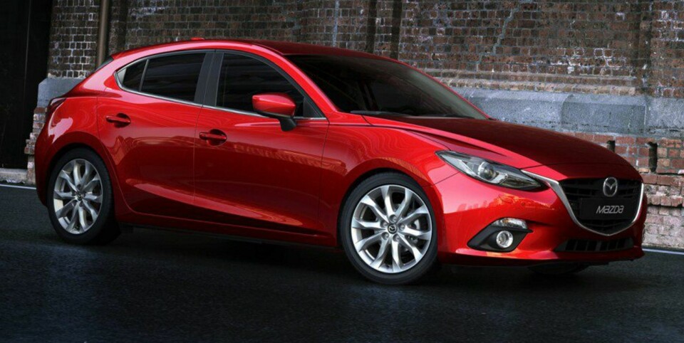 LEKKET PÅ NETT: Her er nye Mazda3. FOTO: Mazda