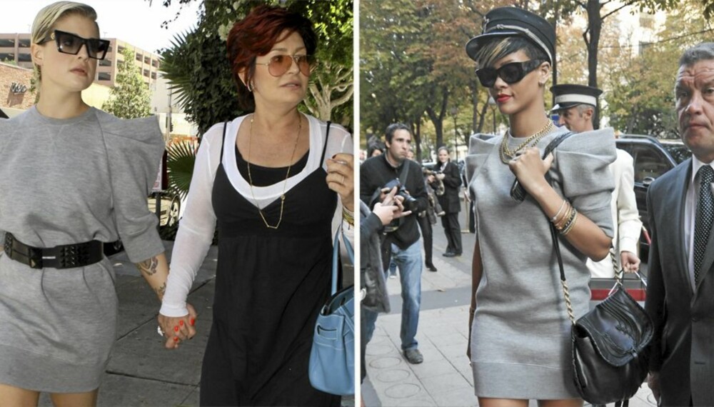 Kelly Osbourne og Rihanna i samme Marc Jacobs-kjole.