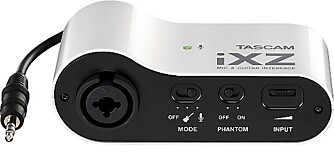 INNGANG: Tascam IXZ kobles mellom en iOS-enhet og instrumentet ditt og skal kunne brukes på mange ulike musikkapper.