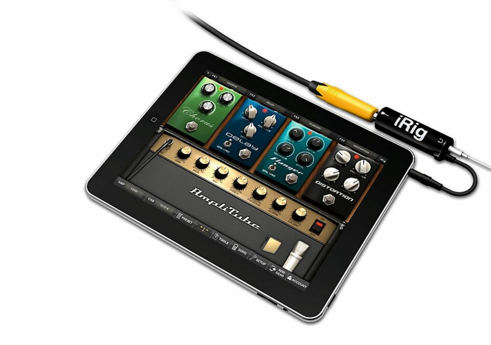 GITAR: Denne pluggen fra IK Multimedia kan brukes om du vil koble en gitar til en iPad.