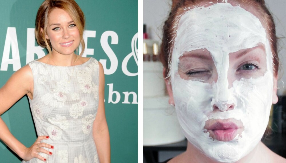 DIY-ANSIKTSMASKA: Lauren Conrad sverger til denne ansiktsmasken bestående av gresk yogurt og Probiotika kapsler.