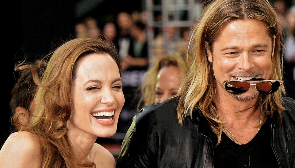 STRÅLER AV GLEDE: Angelina Jolie og Brad Pitt har opplevd mye motgang den siste tiden, men har kommet ut av det både sterkere og lykkeligere.