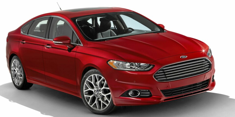 KRAFTIGERE: Fronten på Ford Fusion virker kraftigere enn å dagens Mondeo. FOTO: Ford