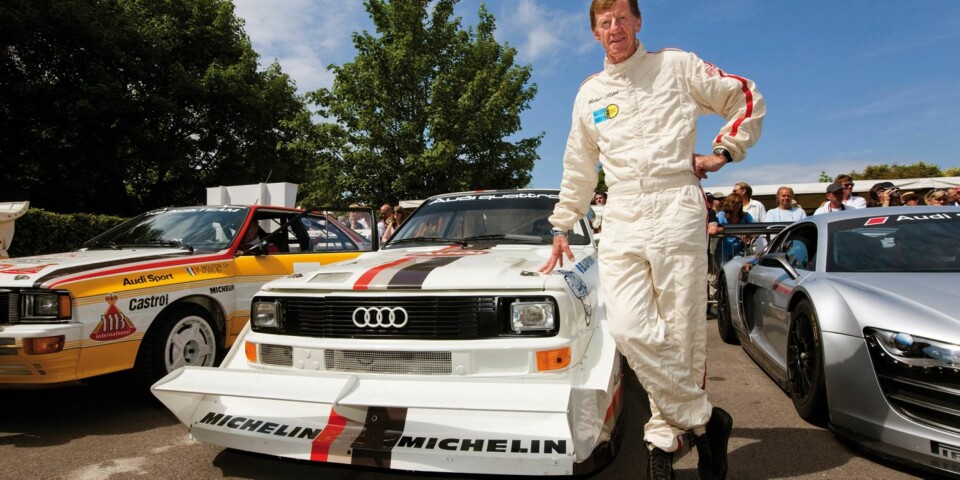 LEGENDARISK: Quattro-historiens mest legendariske modell er den originale Audi Sport quattro, designet som homologiseringsmodell for World Rally Championship på begynnelsen av 1980-tallet. Med sine 306 hk og mange tekniske innovasjoner, var den den tids supersportsbil. Ikke minst ga den korte akselavstanden Audi Sport quattro et umiskjennelig utseende. Konkurransebilen skrev racinghistorie da Walter Röhrl kjørte den inn til en overbevisende seier i berømte Pikes Peak International Hill Climb i USA i 1987. FOTO: Audi