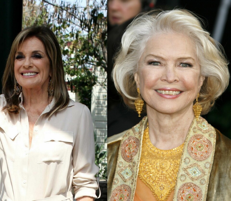 LYSNER MED ÅRENE: Både Linda Gray og Ellen Burstyn har mestret det å lysne håret på en naturlig måte mens håret blir gråere. Da blender det seg perfekt inn med resten av håret!