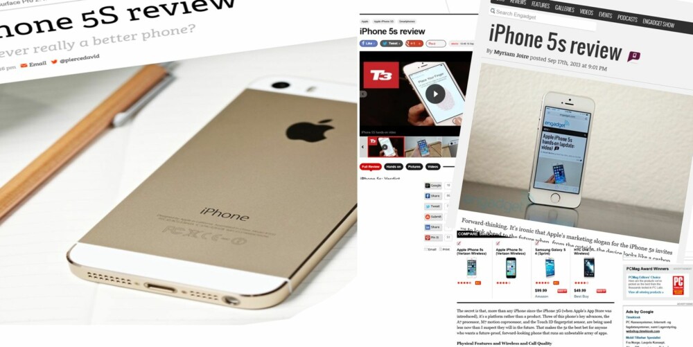 TESTET: iPhone 5S har alt rukket å bli testet av en rekke magasiner og nettaviser i utlandet.