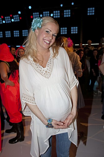 HØYGRAVID: Venke var høygravid med sitt første barn da hun deltok i «Det store korslaget» på TV 2 i 2009.