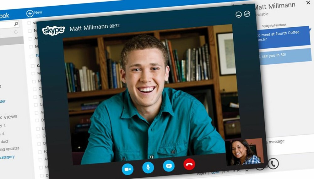 SKYPE KOMMER: Videotelefonitjenesten Skype skal bli en del av Outlook.com i løpet av nær fremtid.