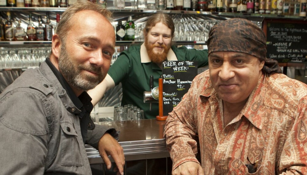 I BAREN: Trond Giske og Steven van Zandt møttes på restauranten The Nighthawk Diner i Oslo.