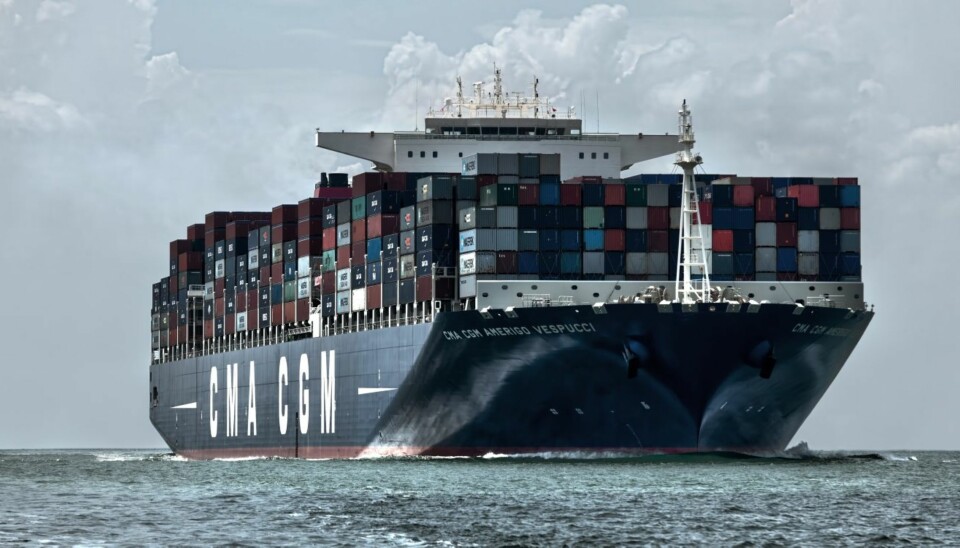 Amerigo Vespucci i all sin prakt i åpent hav.