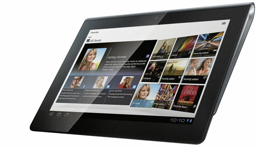 TRÅDLØST: Sony Tablet S kommer uten HDMI, men med en bra trådløs overføring basert på DNLA.