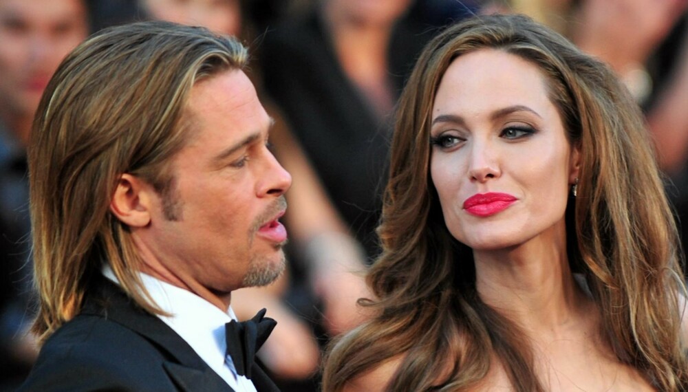 DISKUTERER: Brad Pitt og Angelina Jolie er uenige om hvordan en eventuell bryllupsseremoni skal være.