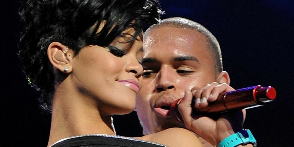 I LYKKELIGE TIDER: Chris Brown har vært voldelig mot Rihanna også tidligere, har hun forklart til politiet.