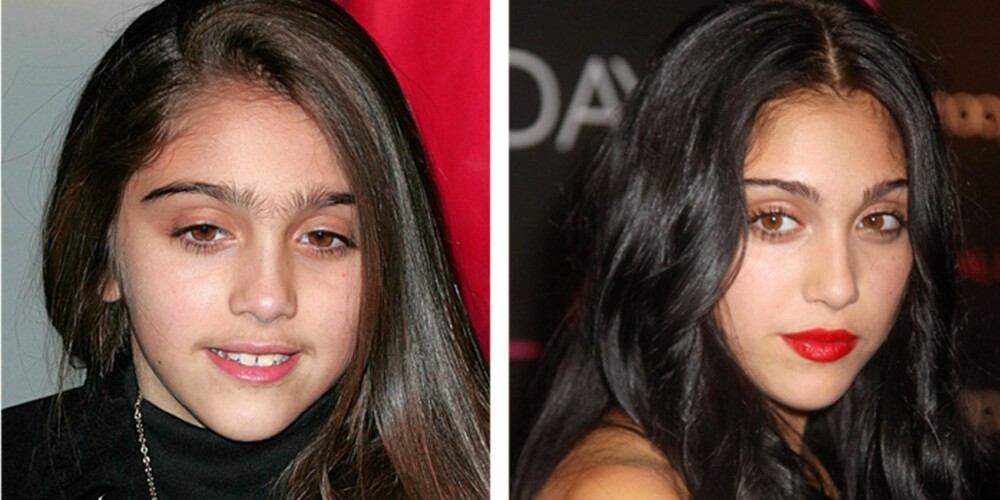 EN AV MANGE: Lourdes, datteren til Madonna, er en av mange som etter hvert har ønsket å rydde opp i ansiktshårene. Bildet til venstre er tatt i 2007. I dag har hun fjernet hårene mellom brynene, samt den lille "barten".