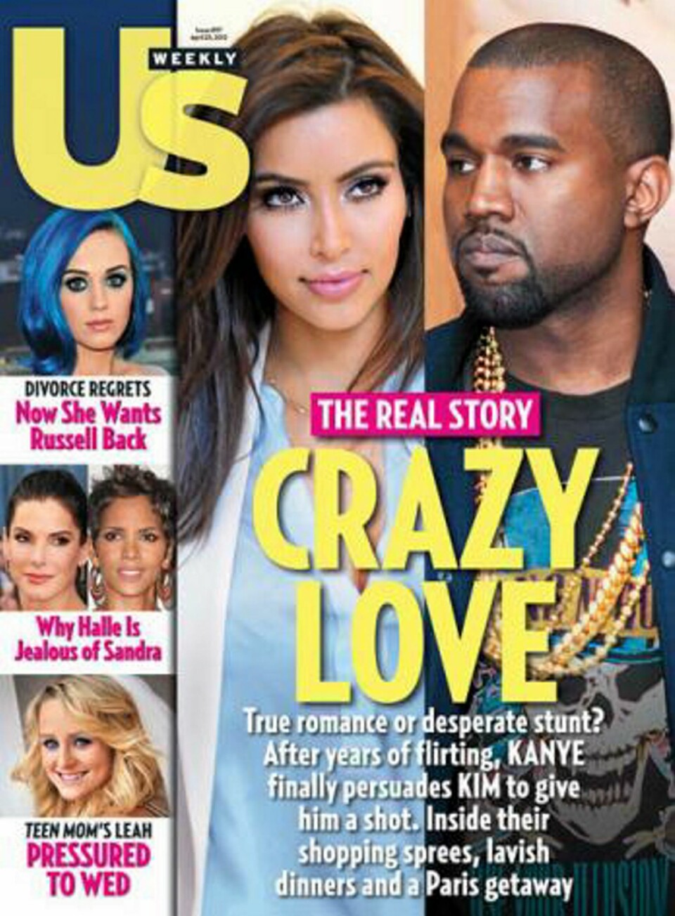 SPRØ KJÆRLIGHET: Us Weekly kunne nylig fortelle at Kim Kardashian er Kanye Wests Beyoncé. - Bare tull, sier rap-stjernen nå.