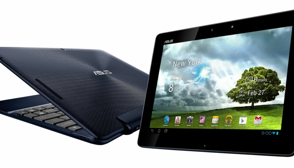 KONGEBLÅ: Asus Transformer Pad kommer i to farger. Royal Blue og Iceberg White.