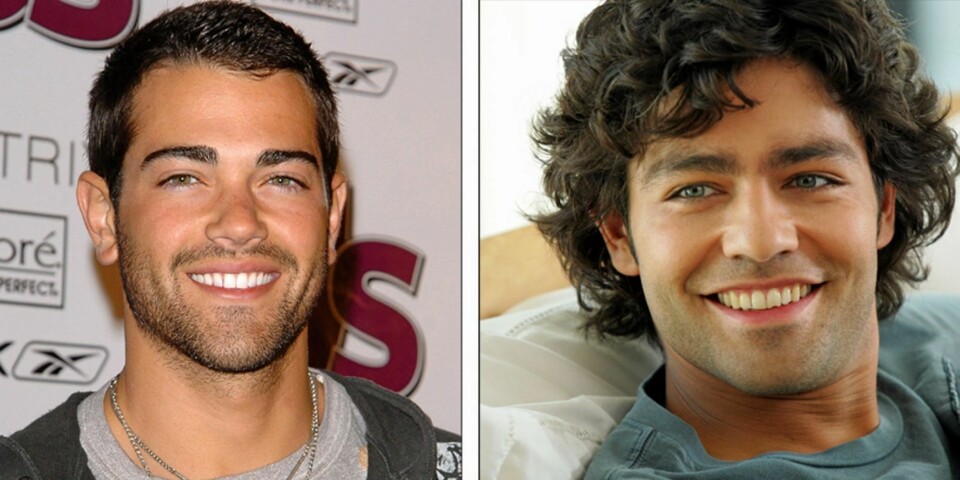 GUTTA: Jesse Metcalfe rydder litt opp på brynsfronten mens Adrian Grenier lar det vokse fritt. Hva liker du best?