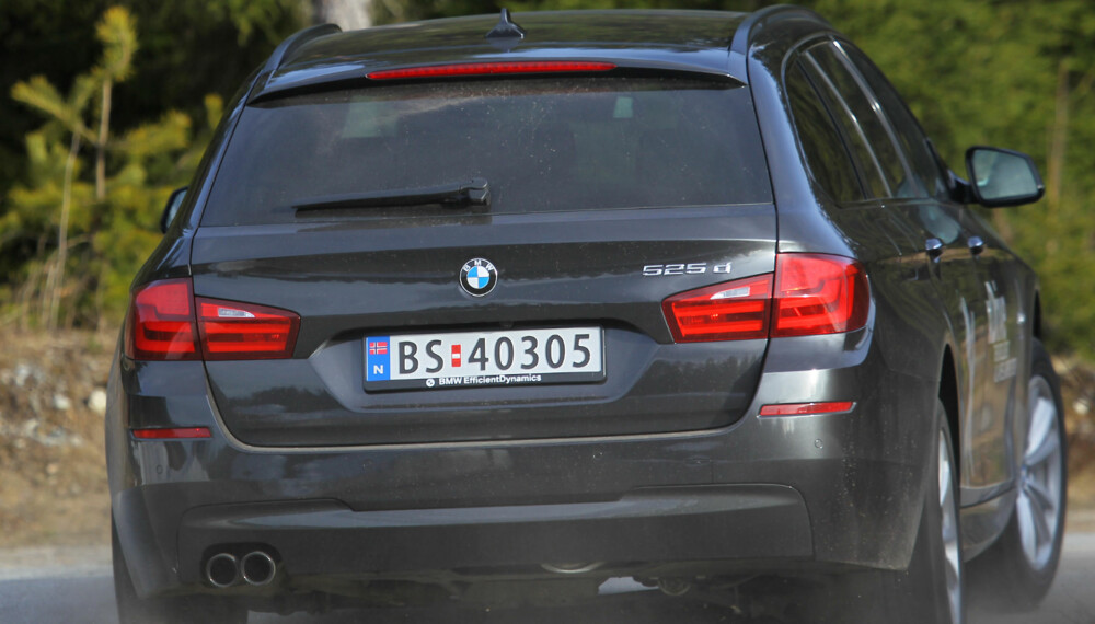 DEN BESTE: Av 480 testede biler er nye BMW 525d den bilen med lavest innvendig støynivå.