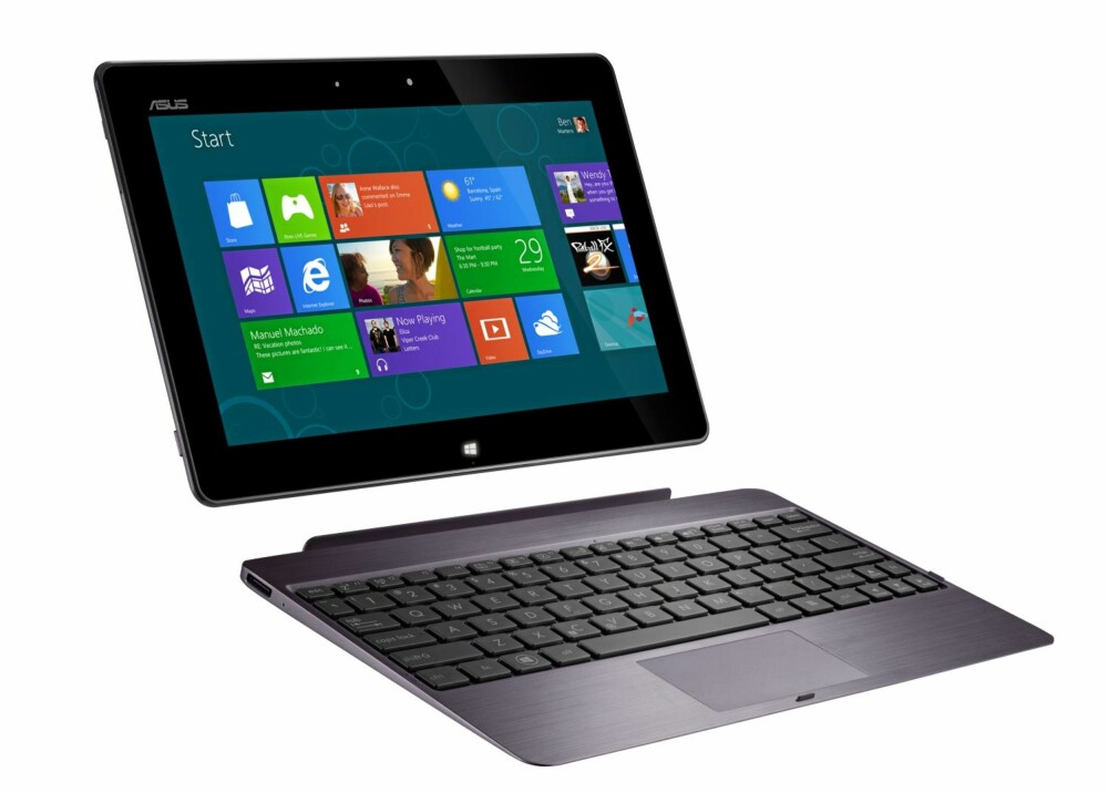 ARM: Asus Tablet 600 får RT-versjonen av Windowws 8 og er et nettbrett med 10 tommers skjerm. Også dette nettbrettet får tastatur til å docke nettbrettet mot.