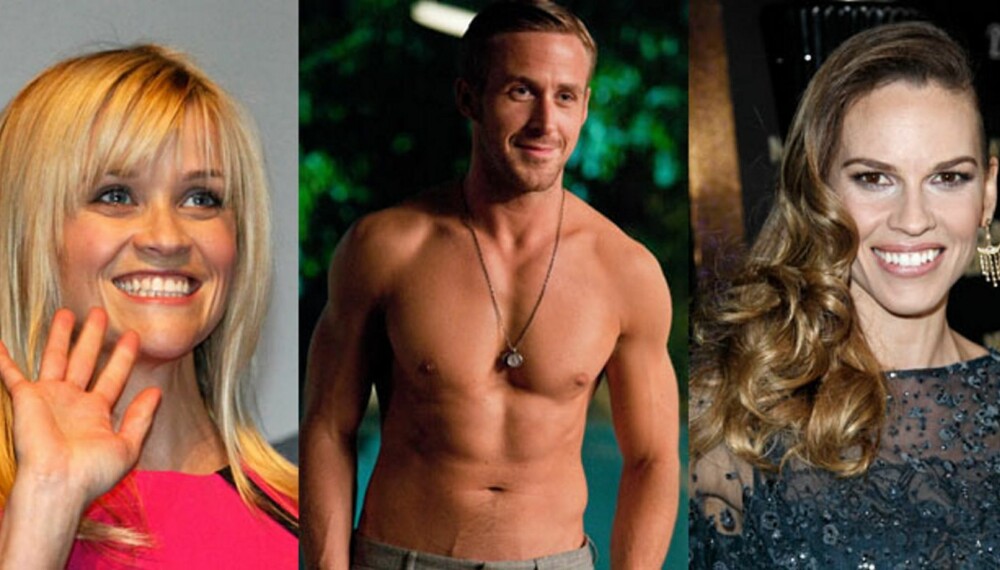 FÅR HJELP: Reese Witherspoon, Ryan Gosling og Hillary Swank er noen av dem som får hjelp av Hollywoodtrenerne til å holde seg i form.