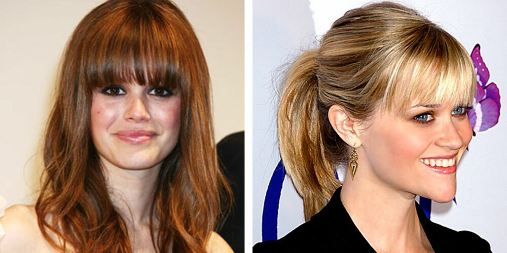 PANNELUGG: Både Rachel Bilson og Reese Witherspoon tester ut trenden med pannelugg.