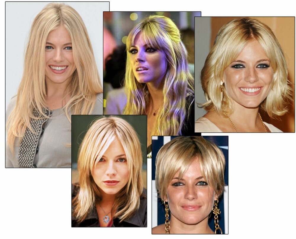 KLER ALT: Sienna Miller har vært gjennom hele smørbrødlista, og er et eksempel på at man kan kle mange ulike frisyrer. KLER ALT: Sienna Miller har vært gjennom hele smørbrødlista, og er et eksempel på at man kan kle mange ulike frisyrer.