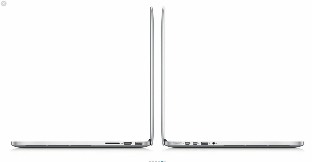 EN KRYSNING MELLOM PRO OG AIR: Den nye MacBook Pro-en vil være mye tynnere og leveres uten DVD-ROM. Dette nærmer seg en MacBook Air – bare så mye kraftigere.