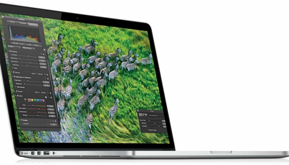 VERDENS BESTE SKJERM: Neste generasjons MacBook pro vil ha en oppløsning på svimlende 2880x1800. Dette vil i mange tilfeller være skarpere enn utskrift.