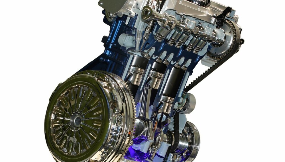 EFFEKTIV: Fords nye Ecoboost-turbomotor er effektiv og gjerrig på forbruket. Slike motorer kommer vi til å se mange av i tiden framover. EFFEKTIV: Fords nye Ecoboost-turbomotor er effektiv og gjerrig på forbruket. Slike motorer kommer vi til å se mange av i tiden framover.