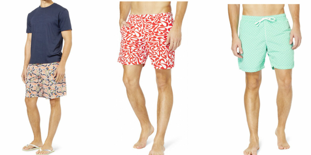 SLIK VIL VI SE HAN: Shorts med freshe farger og kule trykk er absolutt å foretrekke over minimale badetruser.
