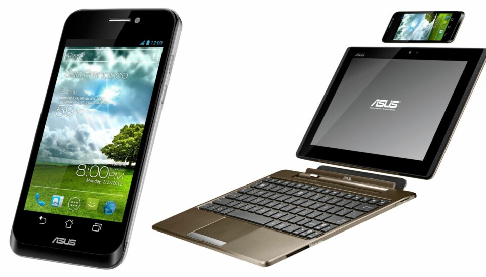 ALT-I-ETT: Nettbrett og laptop i en og samme telefon. Det er mulig med nye PadPhone fra Asus.